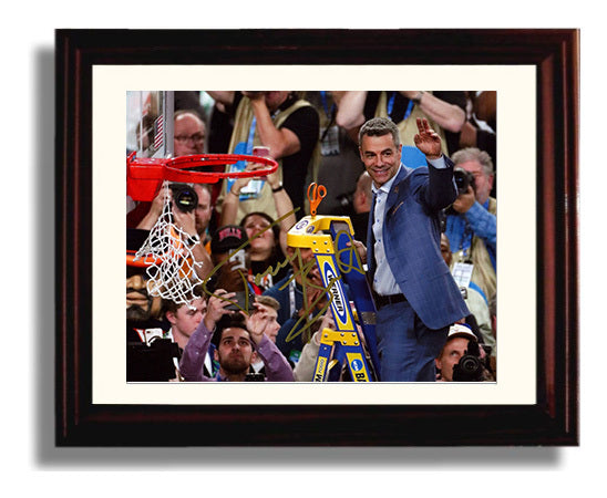 Virginia Basketball Tony Bennett Net Cutting Championship 2019 College Basketball Wall Art 8x10 Beveled Frame college basketball wall art print