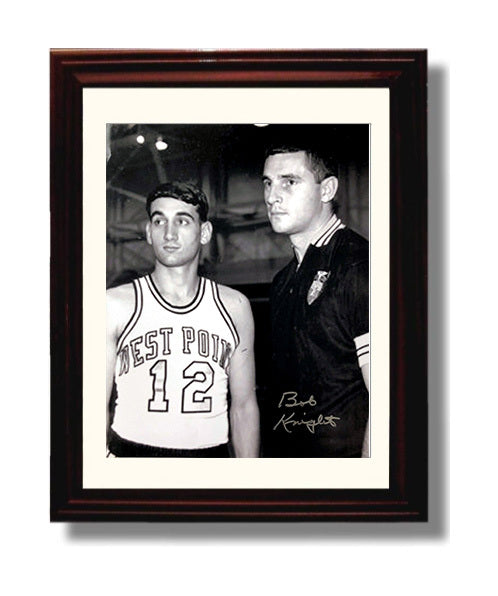 West Point Bobby Knight Sideline Leadership College Basketball Wall Art 8x10 Beveled Frame college basketball wall art print