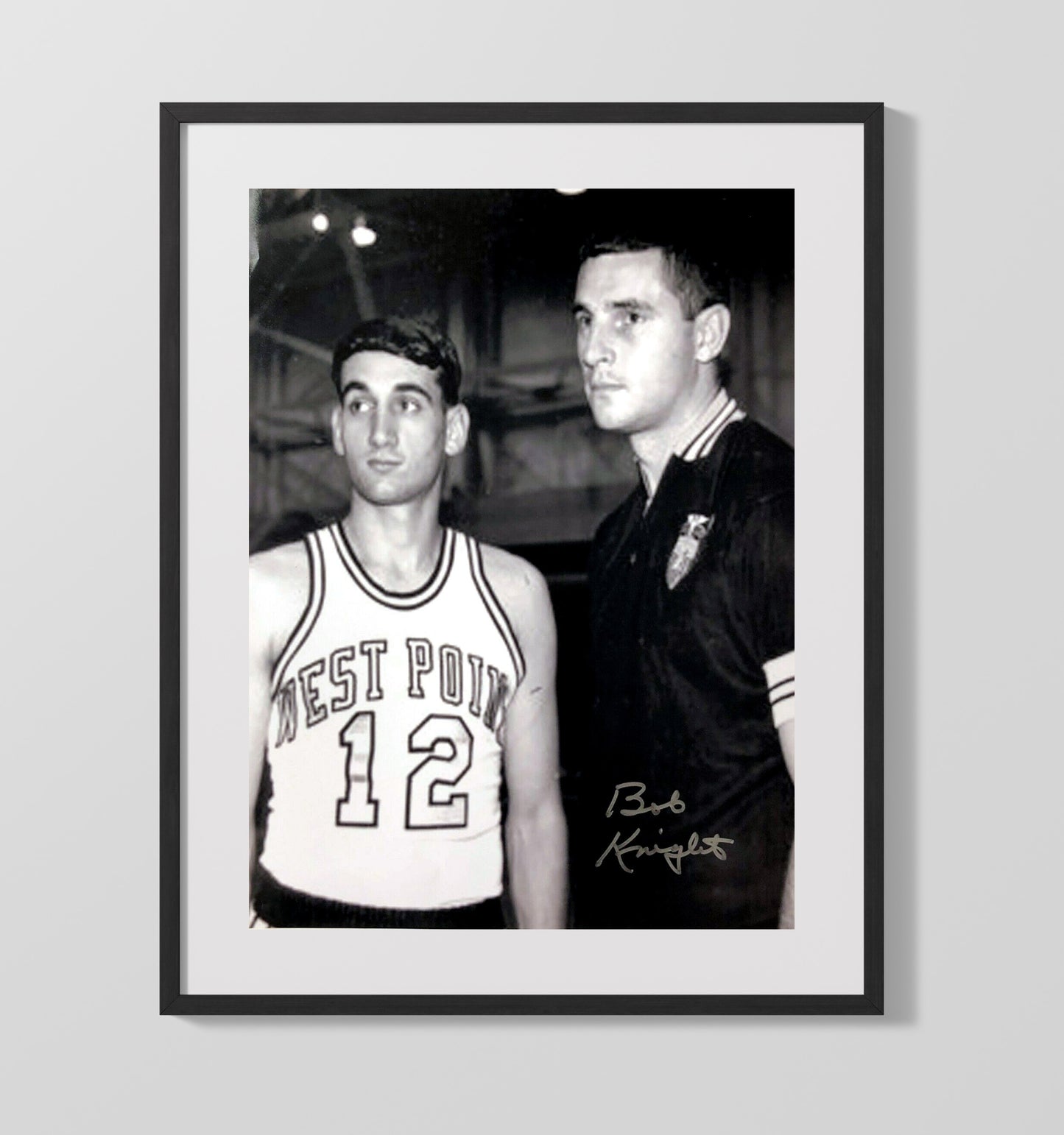 West Point Bobby Knight Sideline Leadership College Basketball Wall Art 16x20 Gallery Frame college basketball wall art print