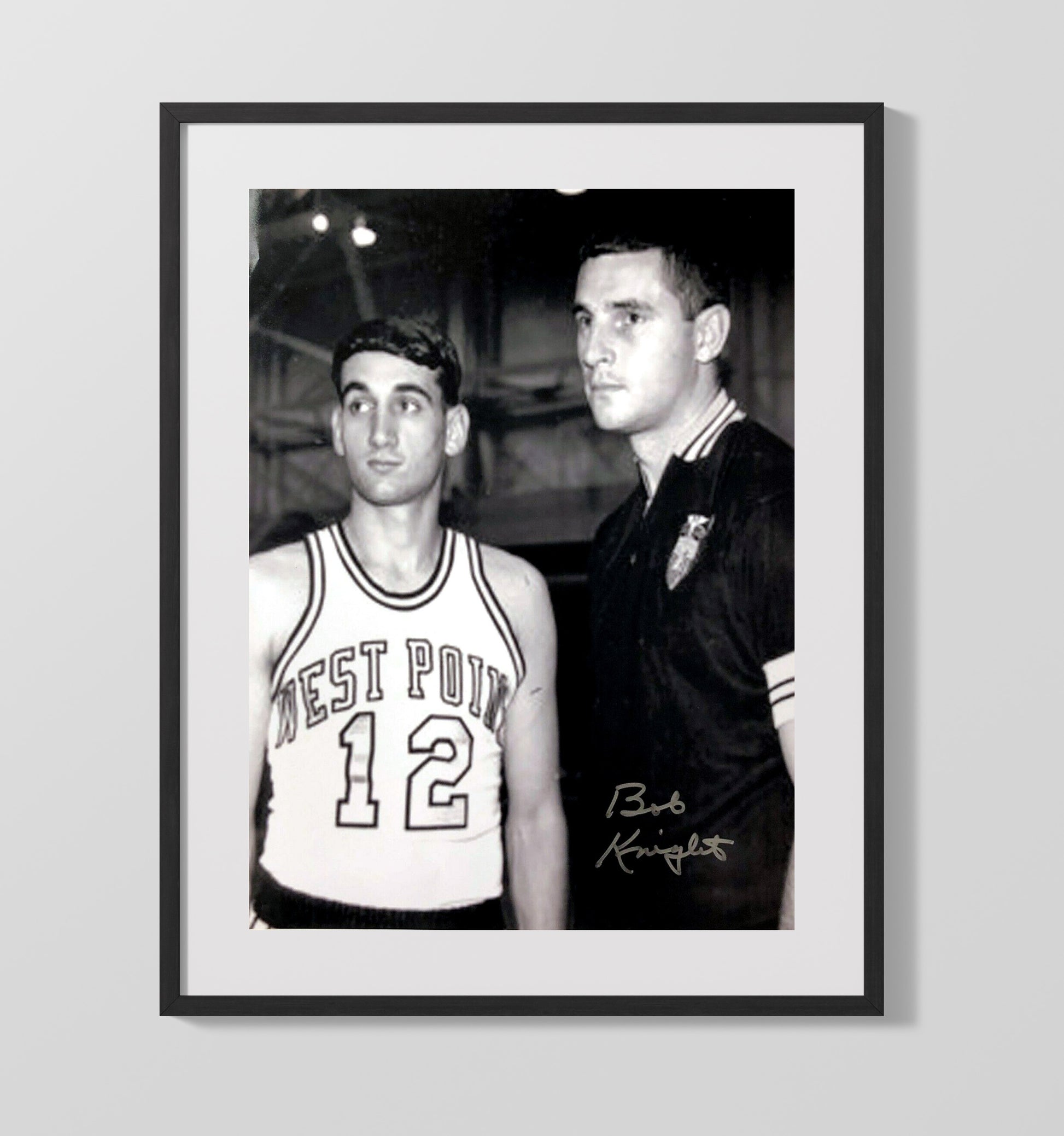 West Point Bobby Knight Sideline Leadership College Basketball Wall Art 16x20 Gallery Frame college basketball wall art print
