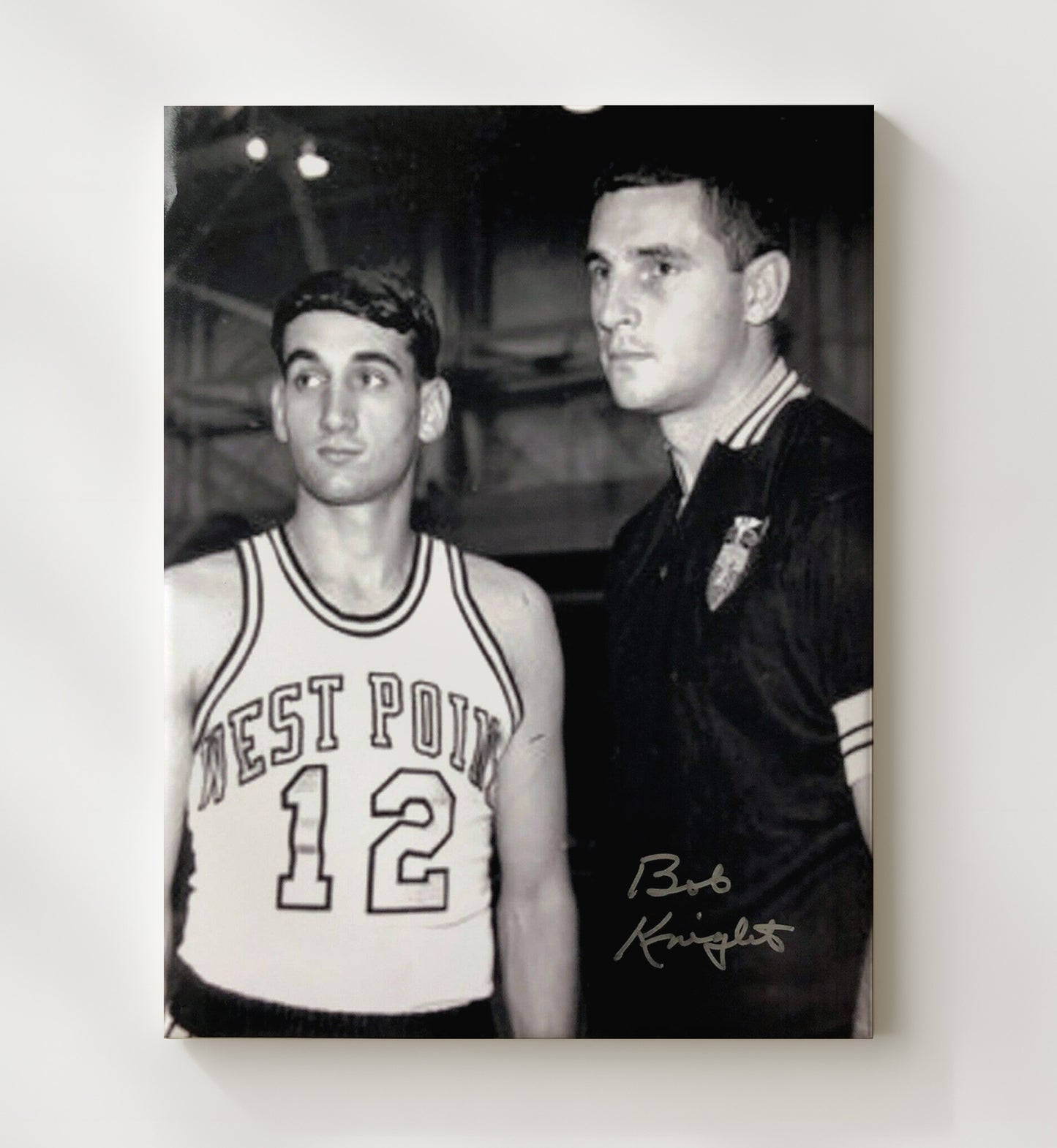 West Point Bobby Knight Sideline Leadership College Basketball Wall Art 20x24 Canvas college basketball wall art print