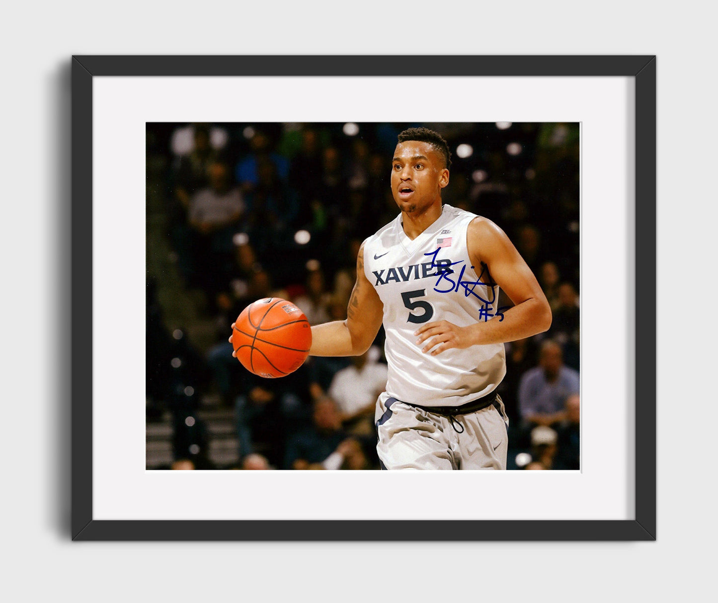 Xavier Basketball Trevon Bluiett Clutch Shot Creator College Basketball Wall Art 16x20 Gallery Frame college basketball wall art print