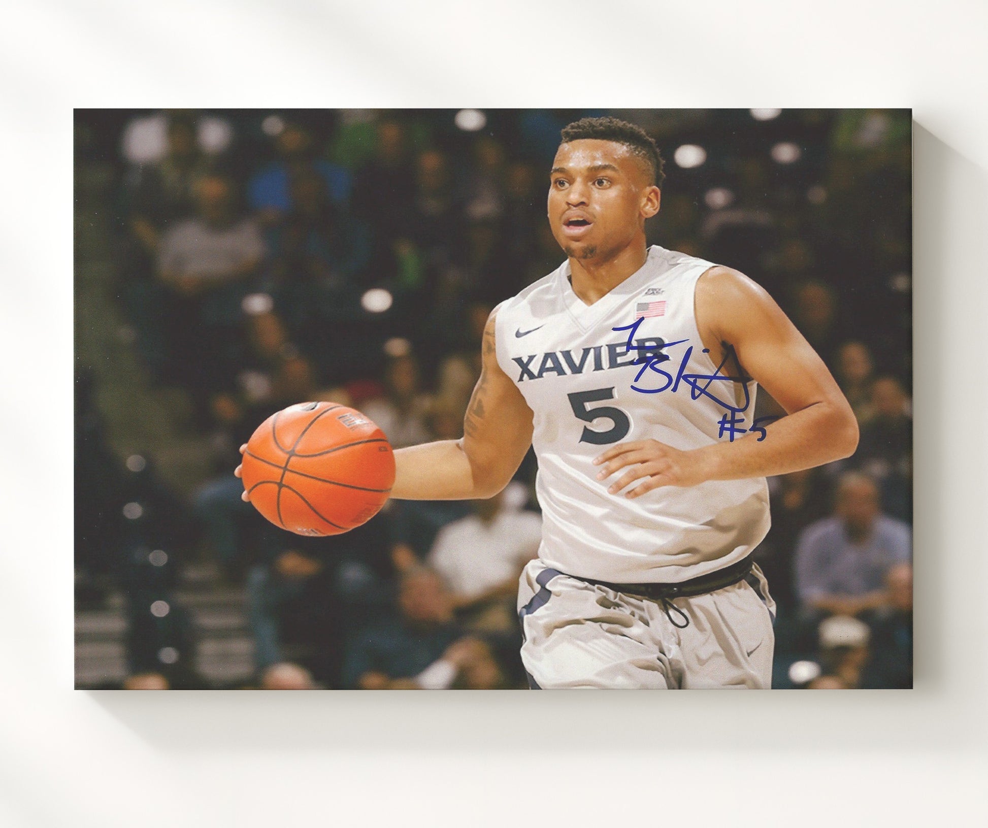 Xavier Basketball Trevon Bluiett Clutch Shot Creator College Basketball Wall Art 20x24 Canvas college basketball wall art print