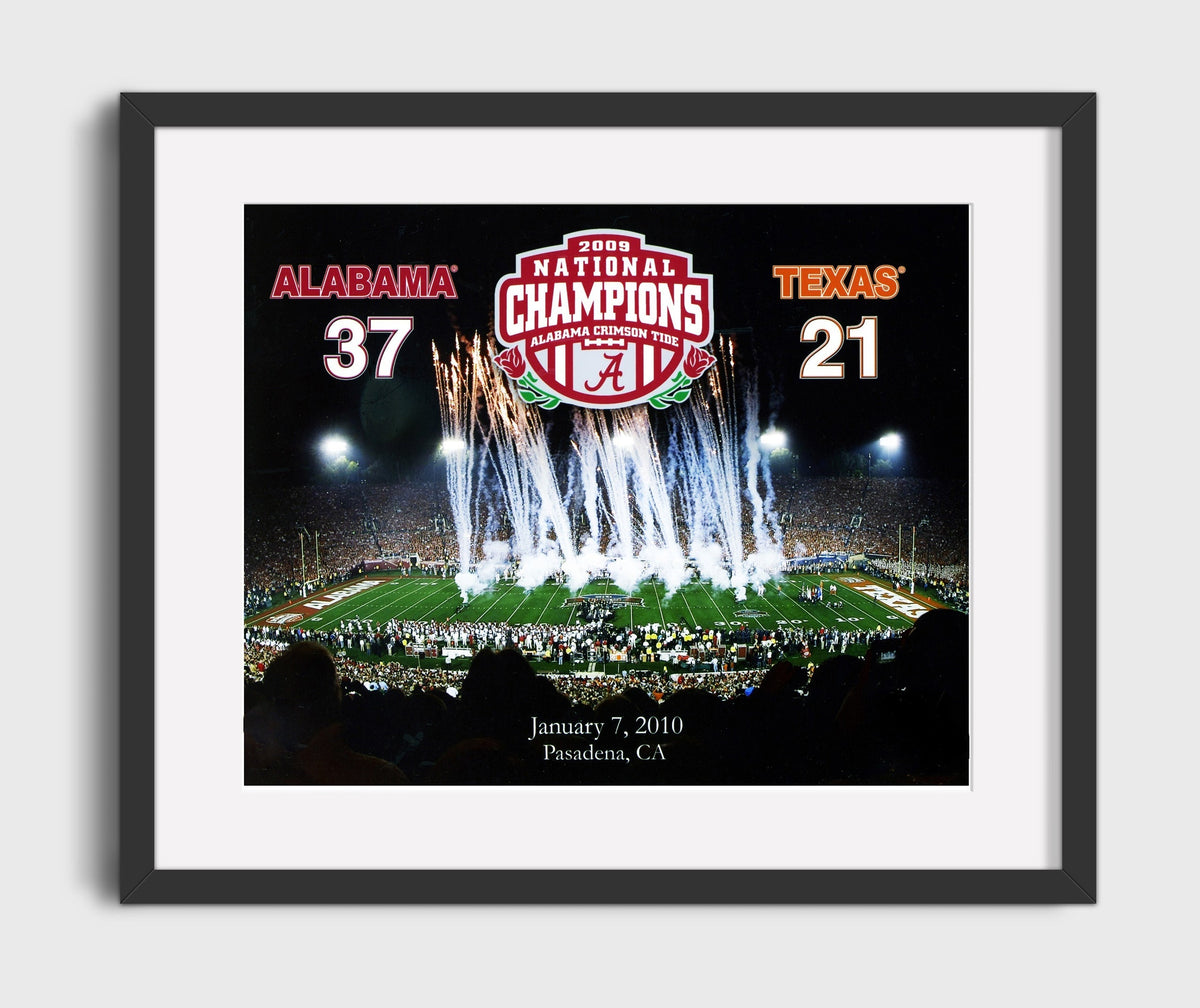 Alabama Football - 2009 National Championship Rose Bowl Celebration 8x10 Gallery Frame college football wall art