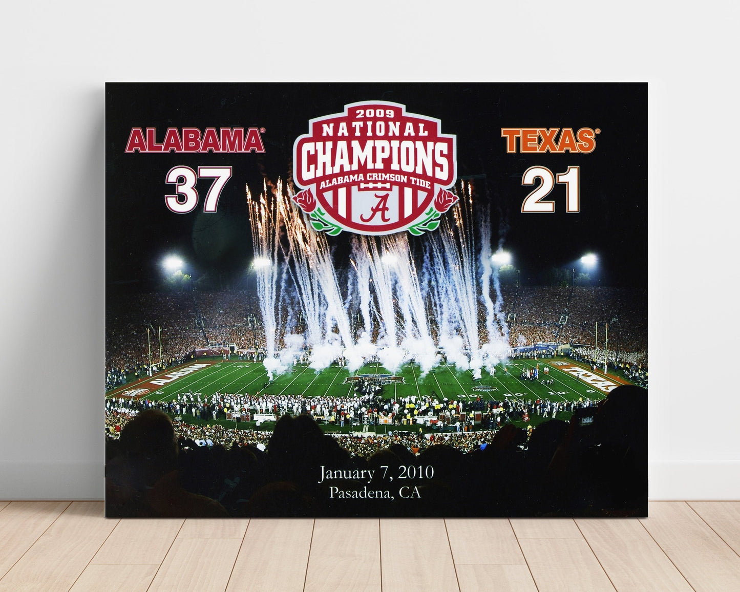 Alabama Football - 2009 National Championship Rose Bowl Celebration 8x10 Unframed Print college football wall art