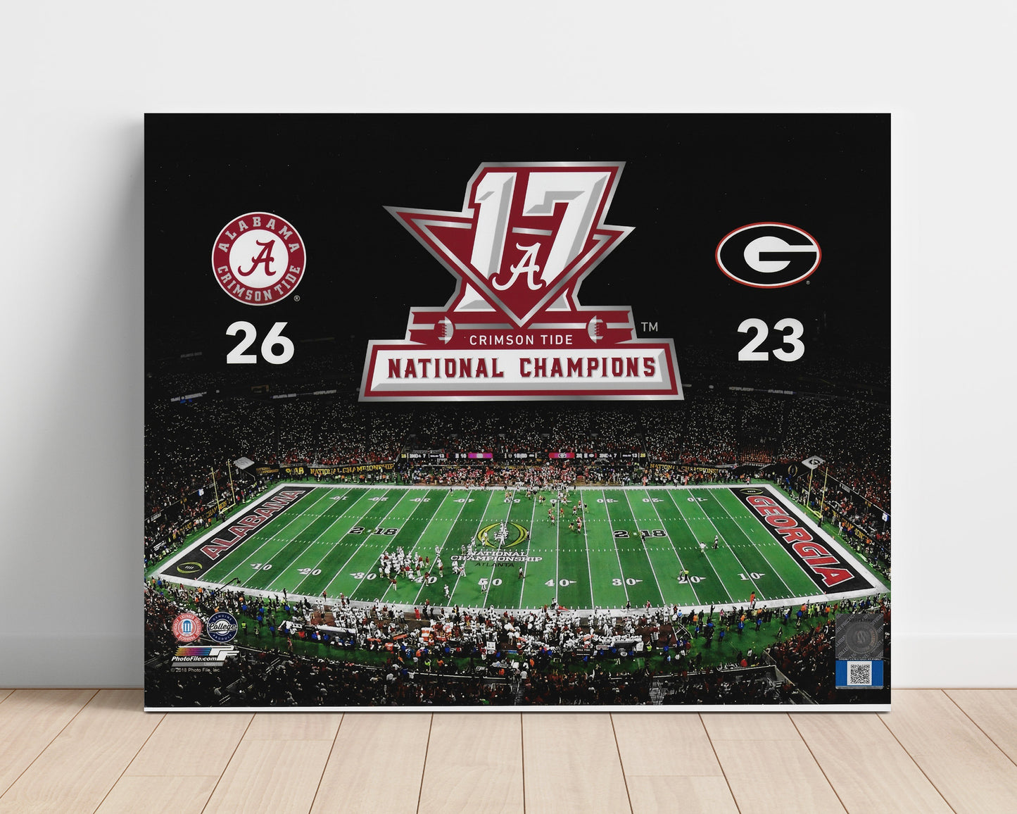 Alabama Football - 2017 National Championship Scoreboard Victory 8x10 Unframed Print college football wall art