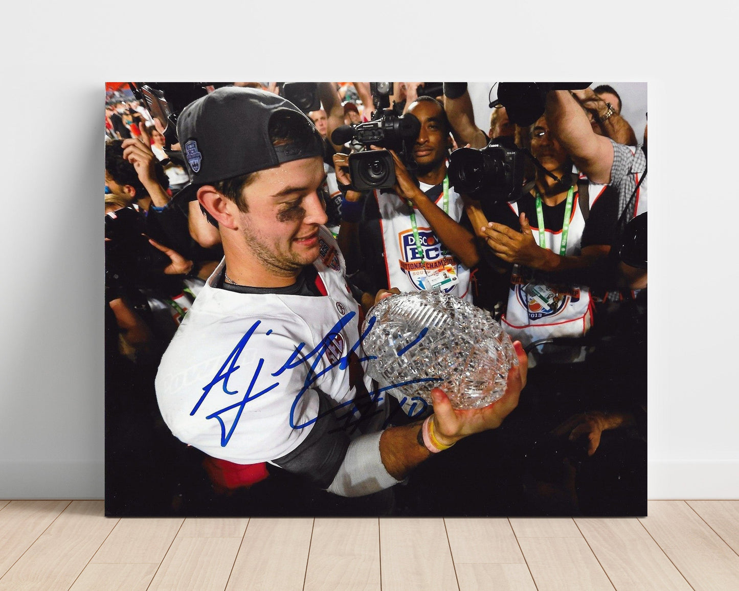 Alabama Football - AJ McCarron - Championship Trophy Hold 8x10 Unframed Print college football wall art