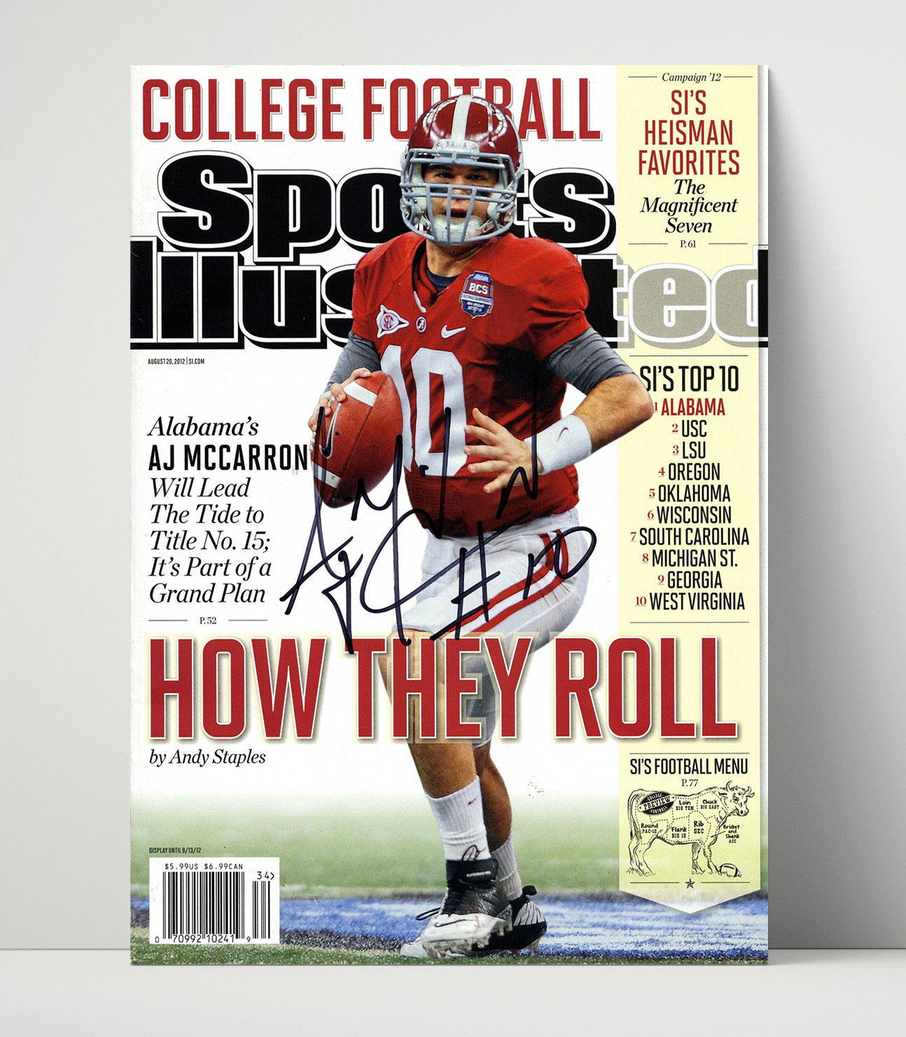 Alabama Football - AJ McCarron - How They Roll 8x10 Unframed Print college football wall art