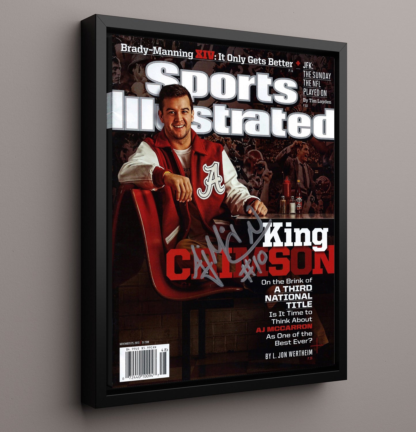 Alabama Football - AJ McCarron - King Crimson 8x10 Framed Canvas college football wall art