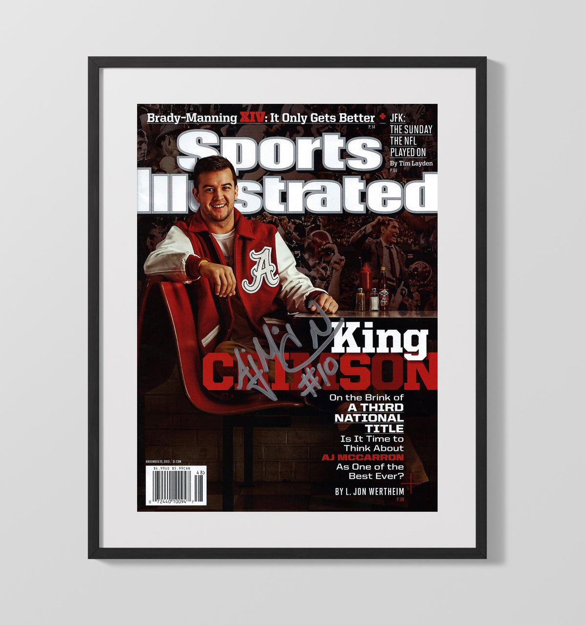 Alabama Football - AJ McCarron - King Crimson 8x10 Gallery Frame college football wall art