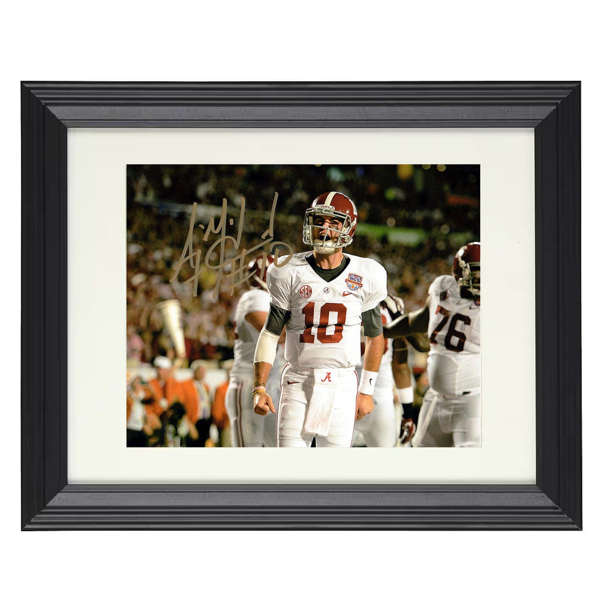 Alabama Football - AJ McCarron Sideline Roar Celebration 8x10 Beveled Frame college football wall art