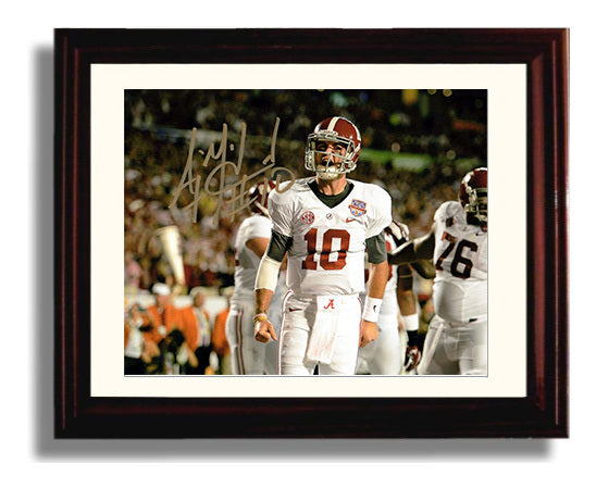 Alabama Football - AJ McCarron Sideline Roar Celebration 8x10 Beveled Frame college football wall art