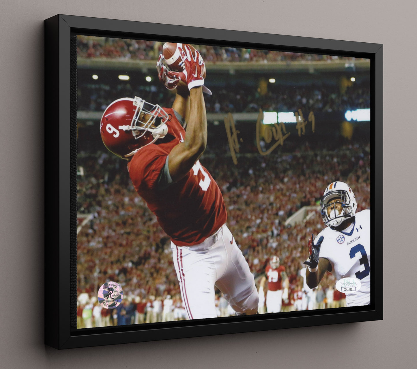 Alabama Football - Amari Cooper Catch vs Auburn Deep Reception 8x10 Framed Canvas college football wall art