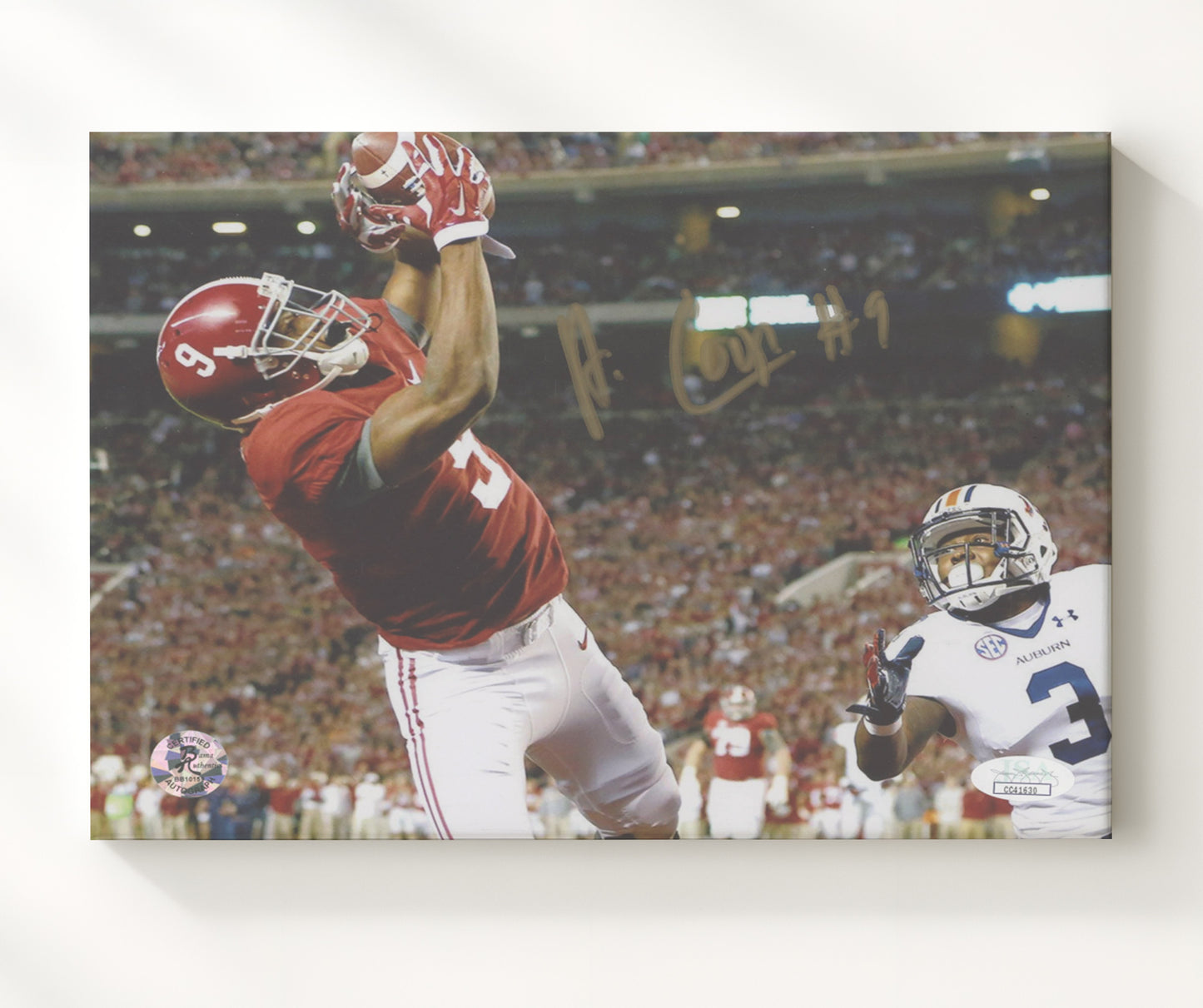 Alabama Football Amari Cooper Catch vs Auburn Deep Reception College Football Wall Art 20x24 Canvas wall art print – College Football decor
