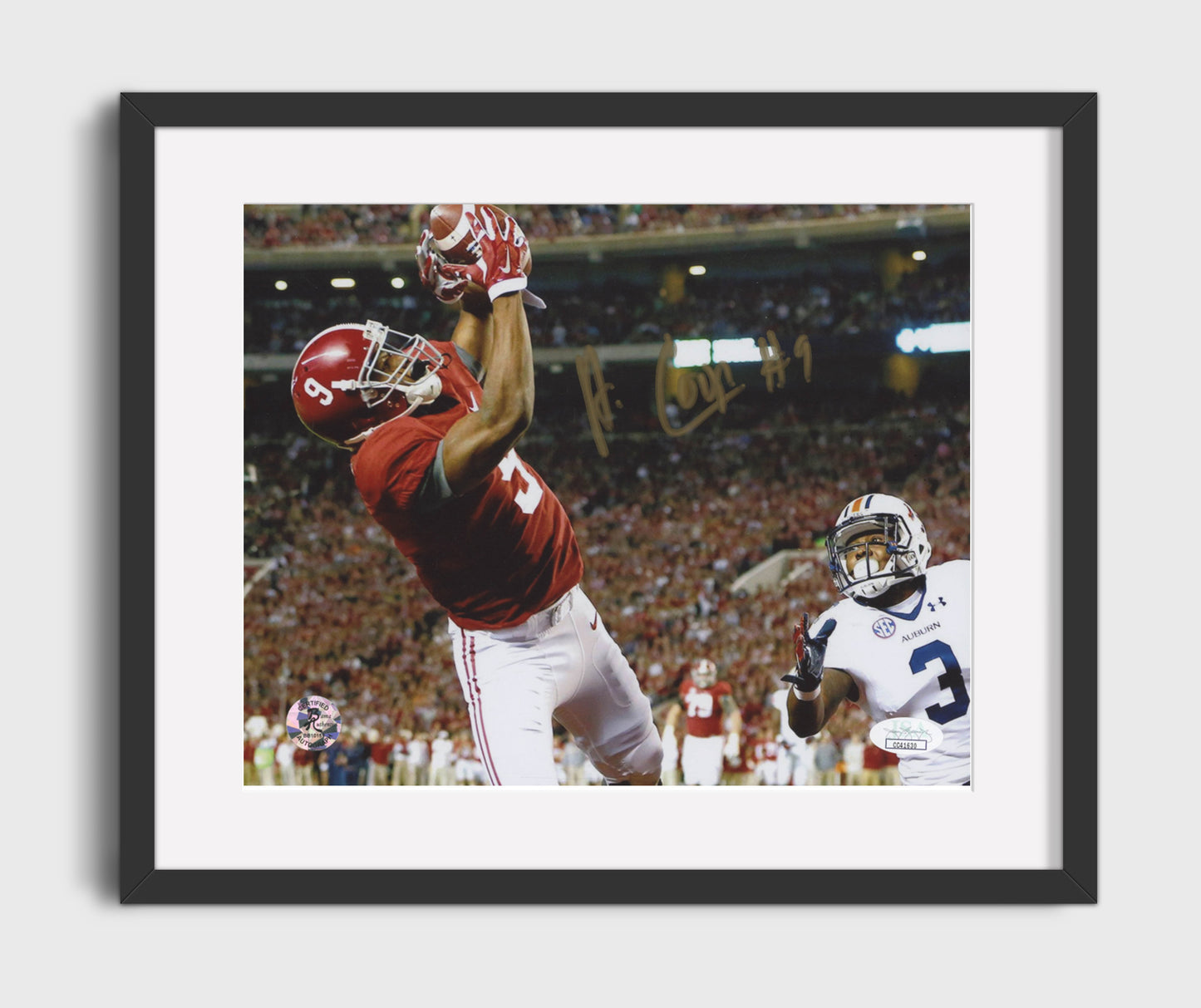 Alabama Football Amari Cooper Catch vs Auburn Deep Reception College Football Wall Art 16x20 Gallery Frame wall art print – College Football decor