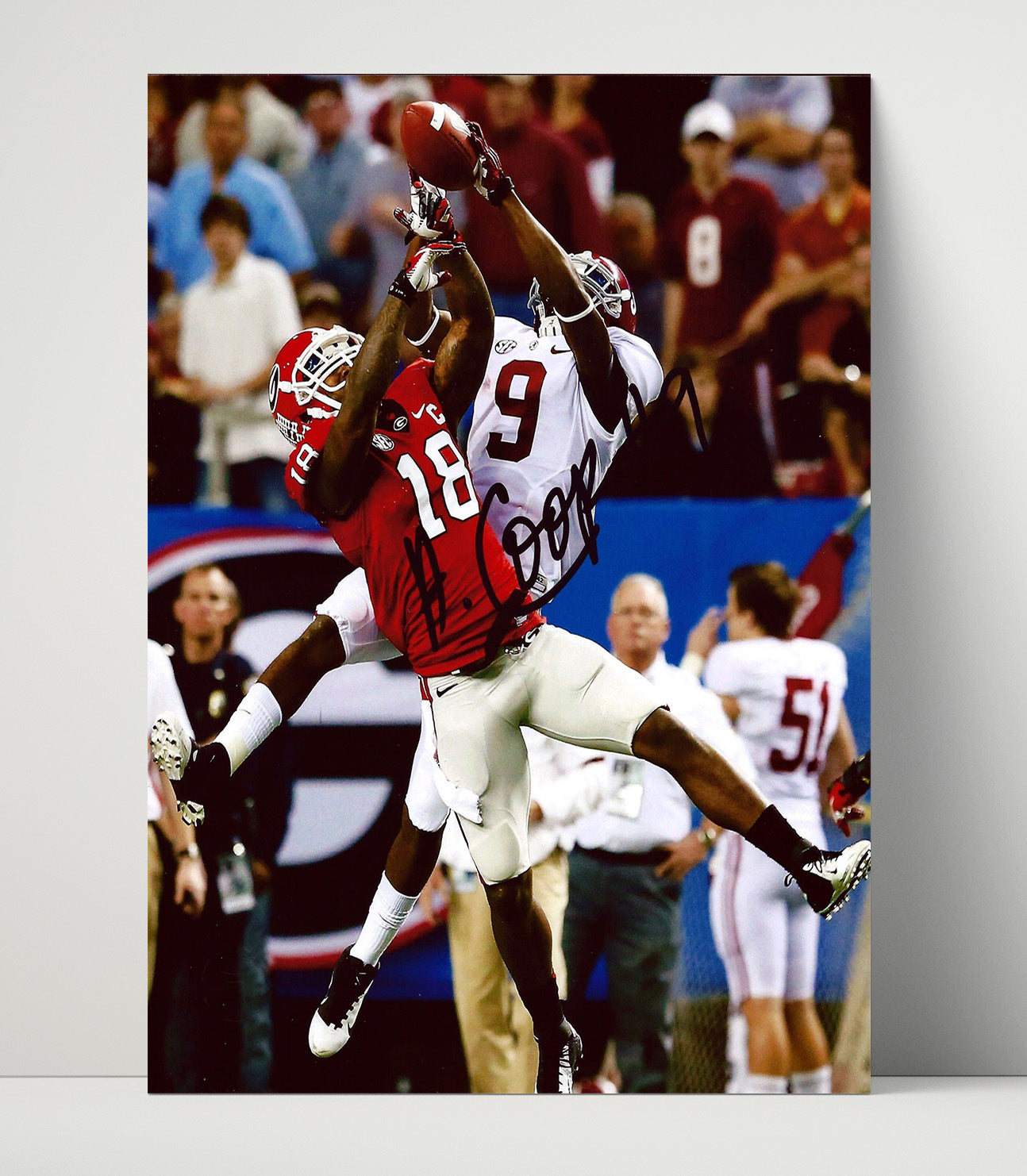 Alabama Football Amari Cooper High Grab Clutch Catch College Football Wall Art 16x20 Unframed Print wall art print – College Football decor