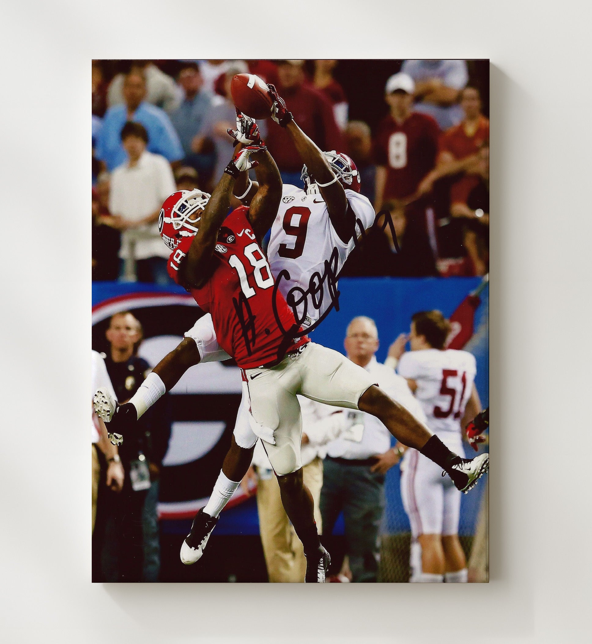 Alabama Football - Amari Cooper High Grab - Clutch Catch 8x10 Canvas college football wall art