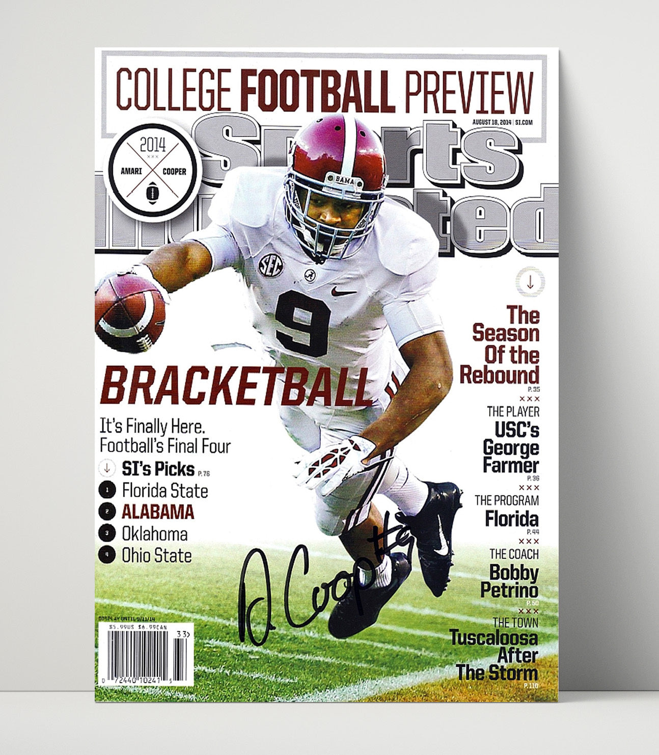 Alabama Football Amari Cooper SI Cover Heisman Contender Feature College Football Wall Art 16x20 Unframed Print wall art print – College Football decor