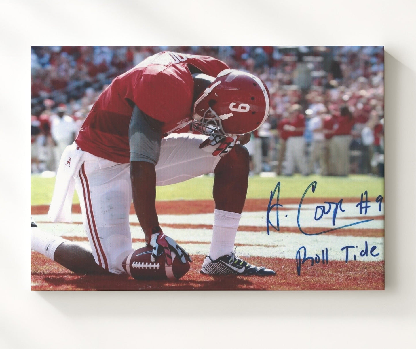 Alabama Football - Amari Cooper Touchdown Catch End Zone Celebration 8x10 Canvas college football wall art