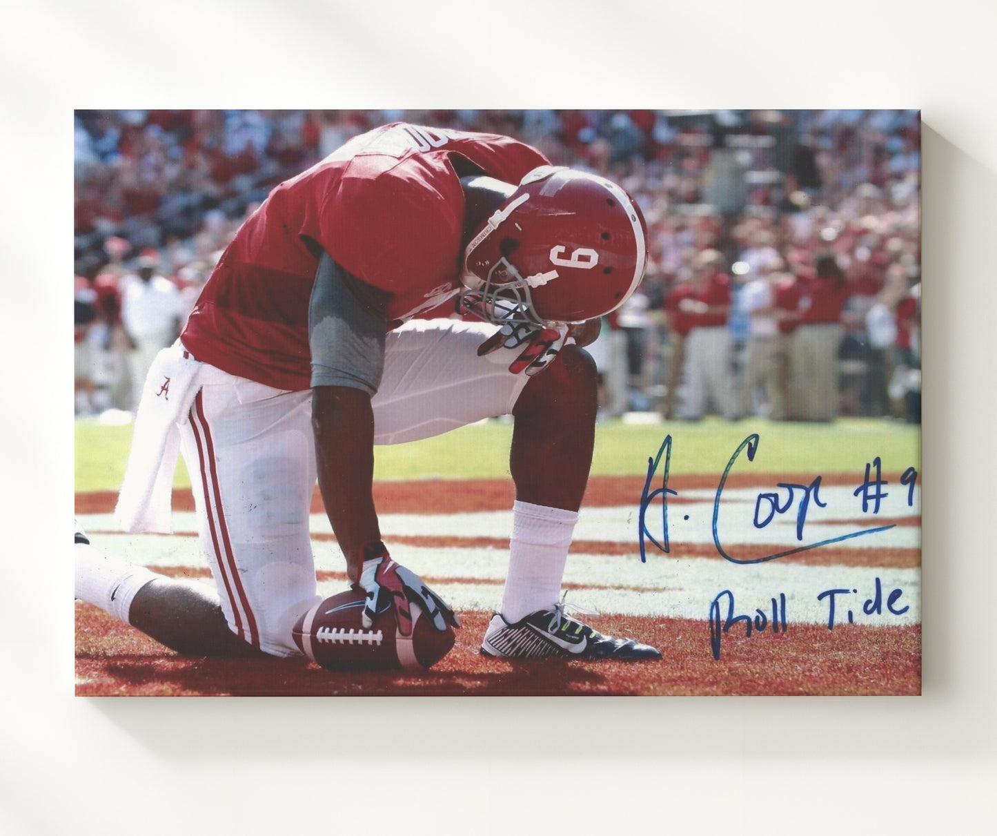 Alabama Football - Amari Cooper Touchdown Catch End Zone Celebration 8x10 Canvas college football wall art