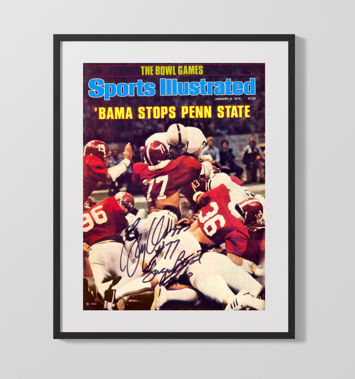 Alabama Football - Barry Krause - Goal Line Stand 8x10 Gallery Frame college football wall art