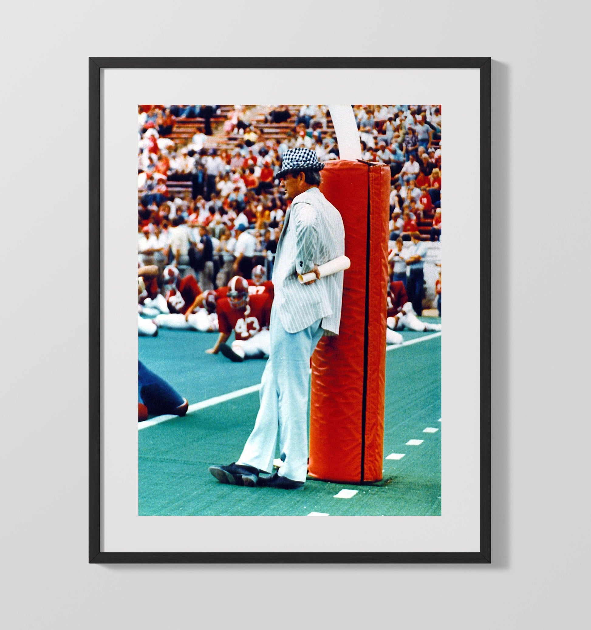 Alabama Football - Bear Bryant Sideline Style - Houndstooth Legend 8x10 Gallery Frame college football wall art