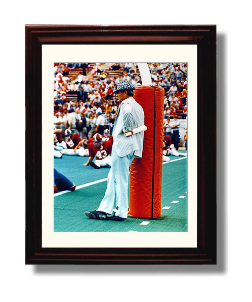 Alabama Football - Bear Bryant Sideline Style - Houndstooth Legend 8x10 Beveled Frame college football wall art