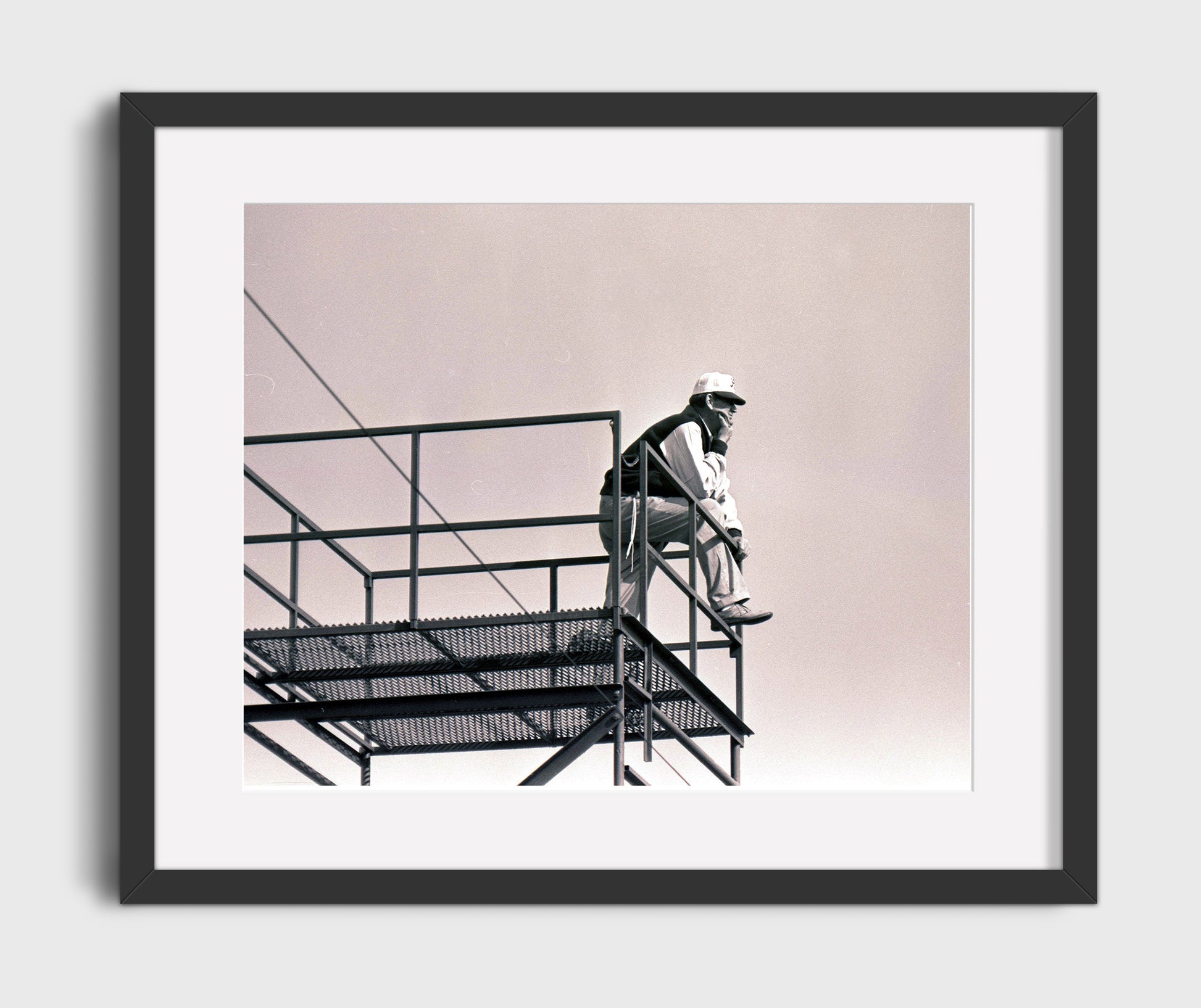 Alabama Football Bear Bryant Tower Overlook College Football Wall Art 16x20 Gallery Frame wall art print – College Football decor