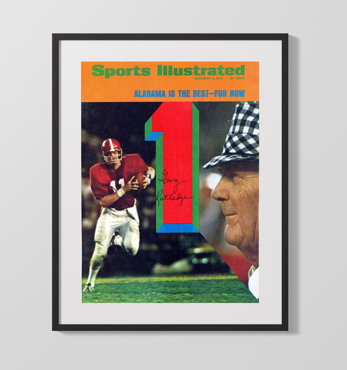 Alabama Football - Bear Bryant and Gary Rutledge - Bama No 1 8x10 Gallery Frame college football wall art