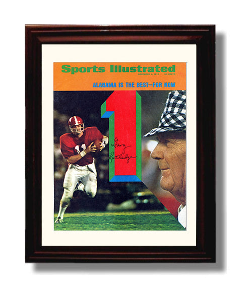 Alabama Football - Bear Bryant and Gary Rutledge - Bama No 1 8x10 Beveled Frame college football wall art