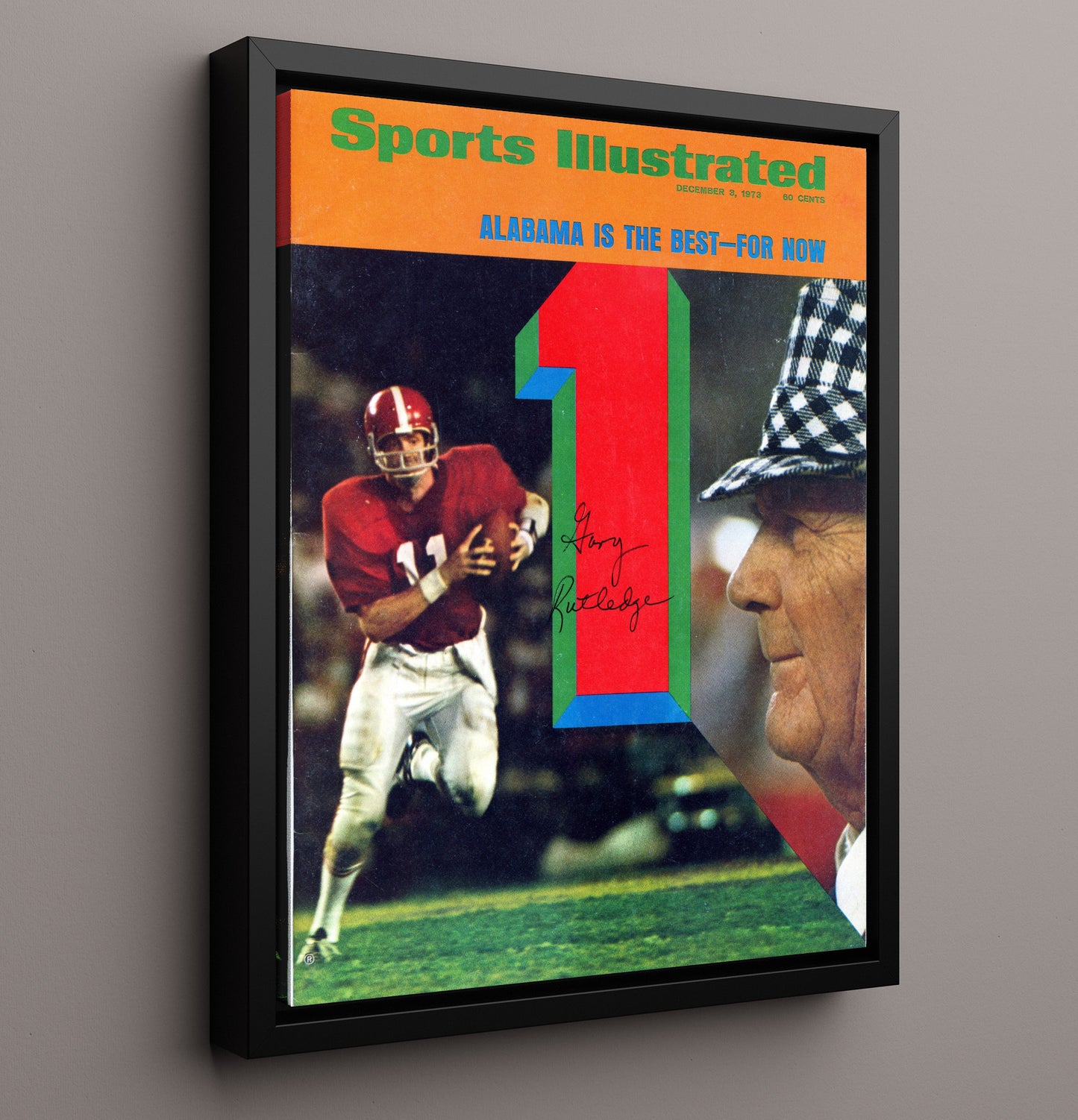 Alabama Football - Bear Bryant and Gary Rutledge - Bama No 1 8x10 Framed Canvas college football wall art