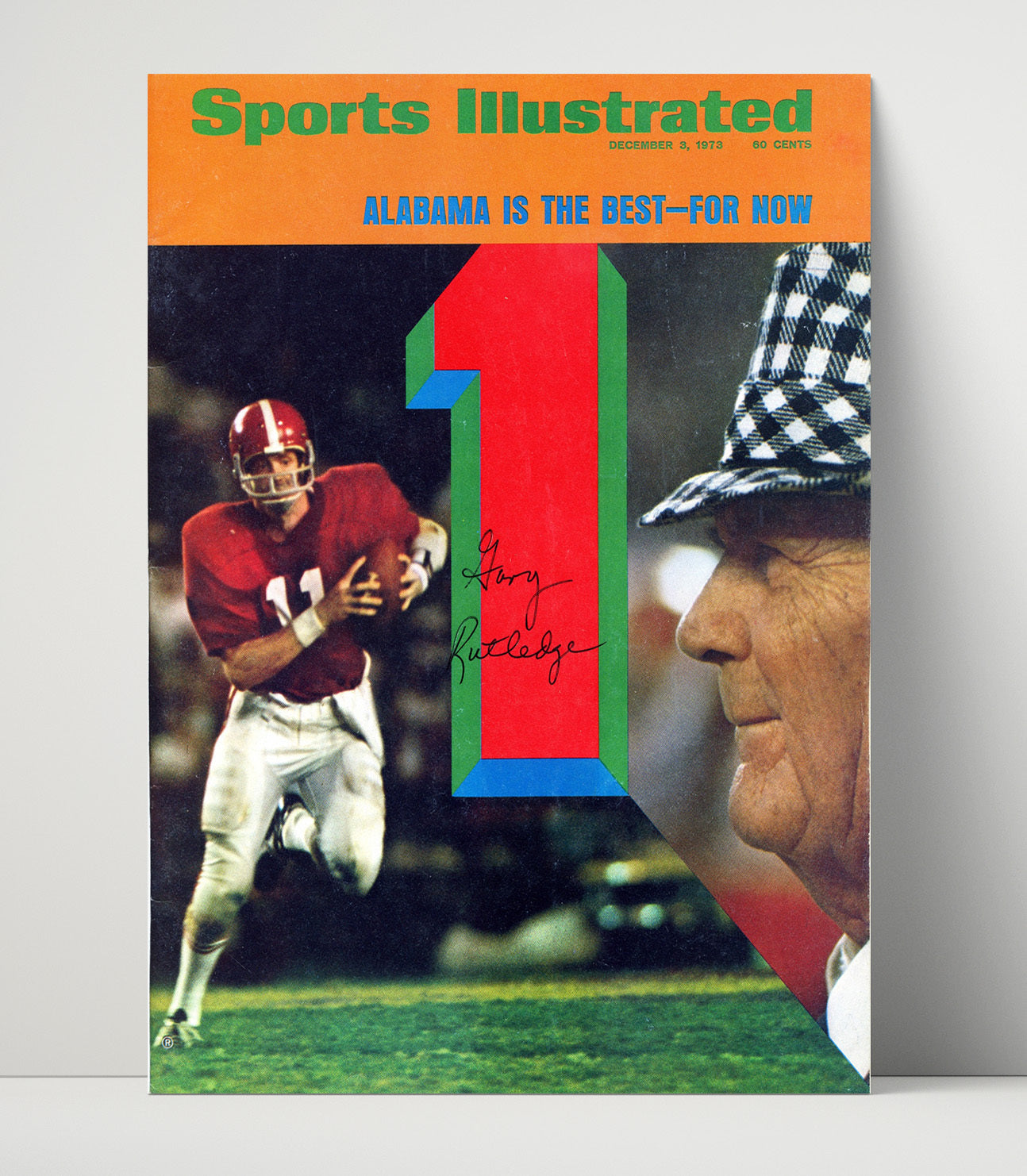 Alabama Football Bear Bryant and Gary Rutledge Bama No 1 College Football Wall Art 16x20 Unframed Print wall art print – College Football decor