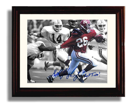 Alabama Football Bobby Humphrey Broken Tackle Power Run College Football Wall Art 8x10 Beveled Frame wall art print – College Football decor