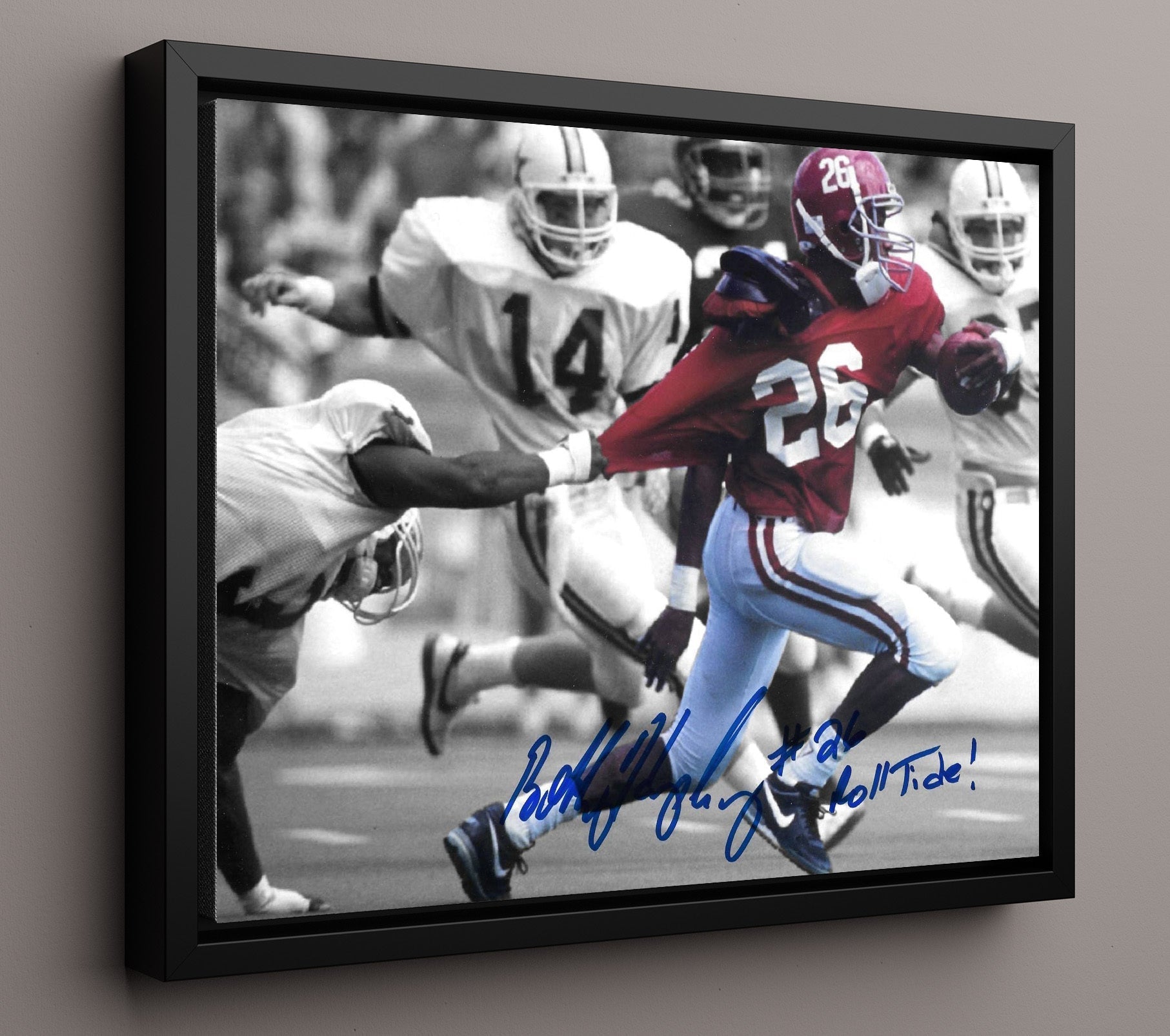 Alabama Football - Bobby Humphrey Broken Tackle Power Run 8x10 Framed Canvas college football wall art