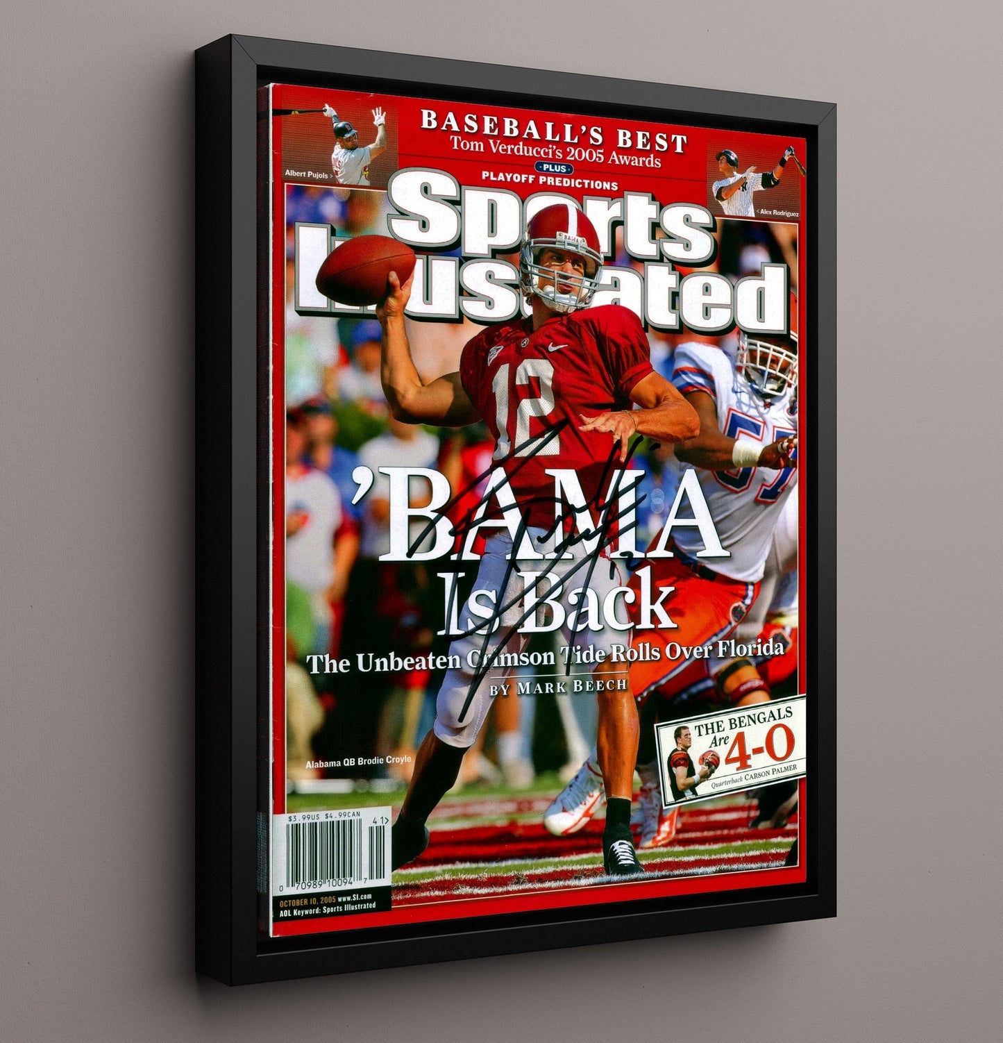 Alabama Football - Brodie Croyle - Bama is Back 8x10 Framed Canvas college football wall art