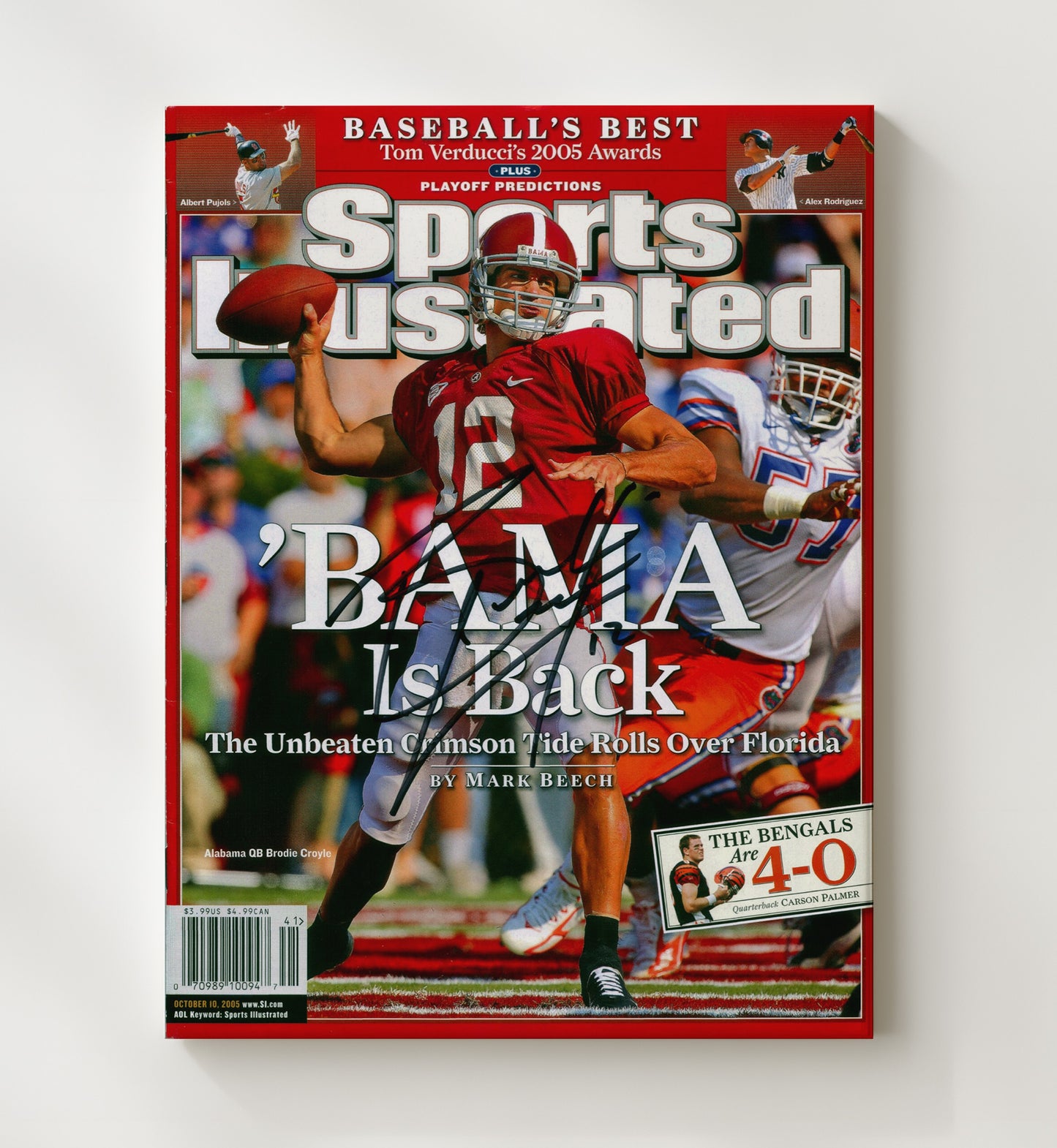 Alabama Football - Brodie Croyle - Bama is Back 8x10 Canvas college football wall art