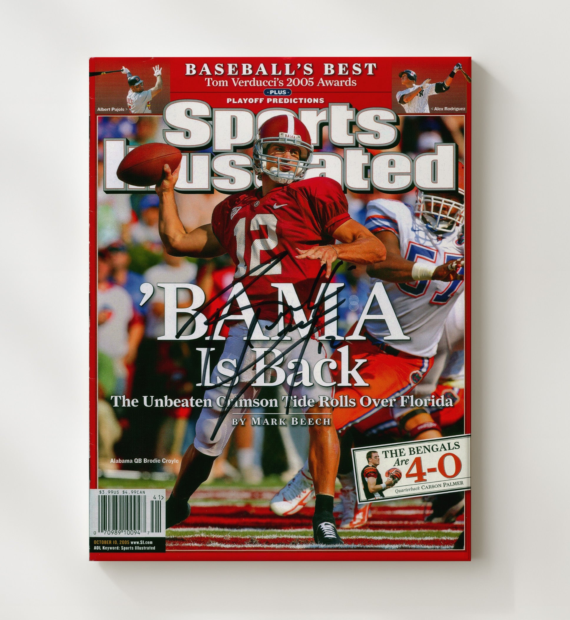 Alabama Football - Brodie Croyle - Bama is Back 8x10 Canvas college football wall art