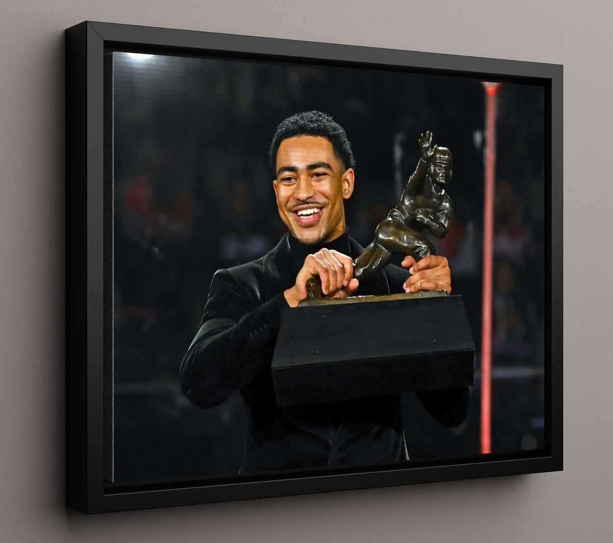 Alabama Football - Bryce Young Heisman Moment 8x10 Framed Canvas college football wall art