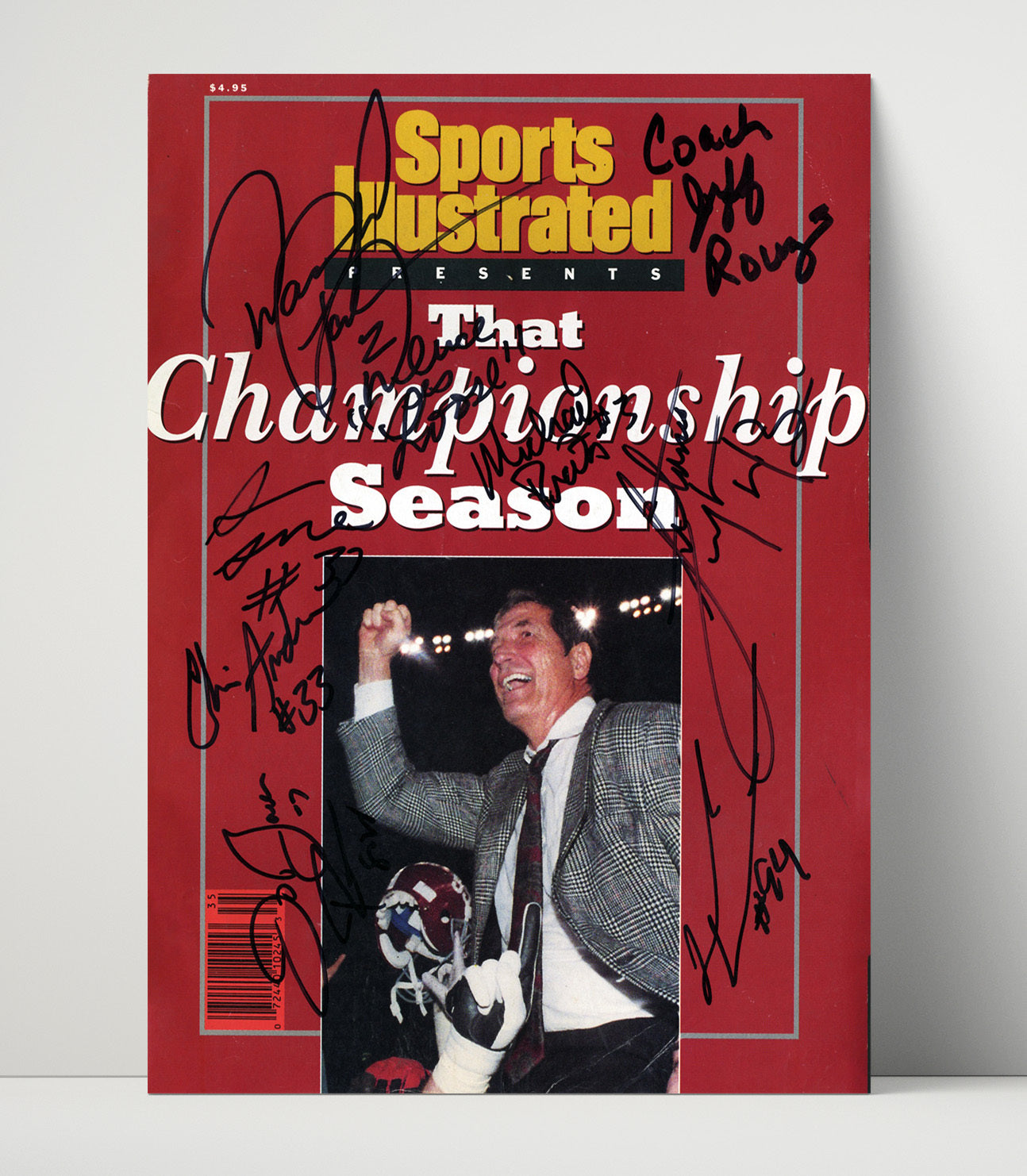 Alabama Football Championship Season Legacy Team Signed 1992 SI Cover College Football Wall Art 16x20 Unframed Print wall art print – College Football decor