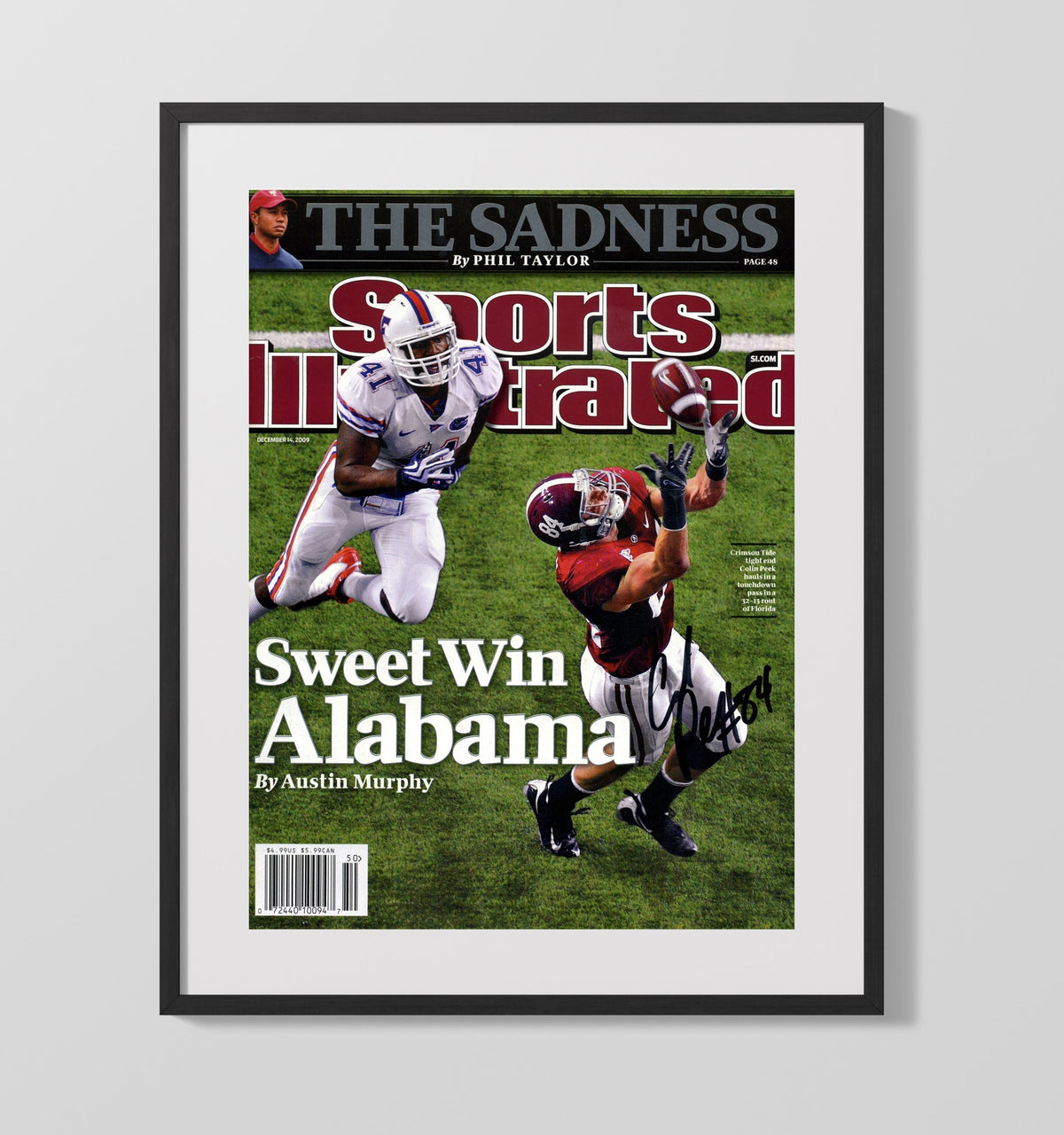 Alabama Football - Colin Peek - Sweet Win Alabama 8x10 Gallery Frame college football wall art