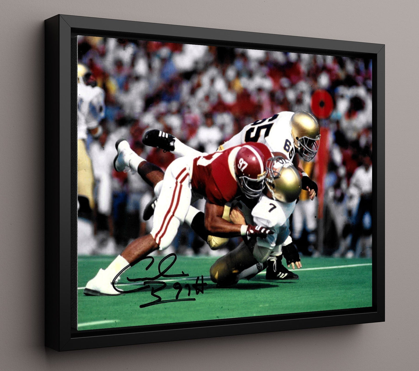Alabama Football - Cornelius Bennett Backfield Sack Pressure 8x10 Framed Canvas college football wall art