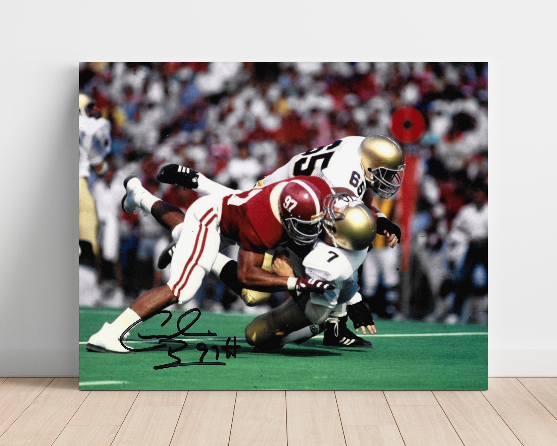 Alabama Football - Cornelius Bennett Backfield Sack Pressure 8x10 Unframed Print college football wall art