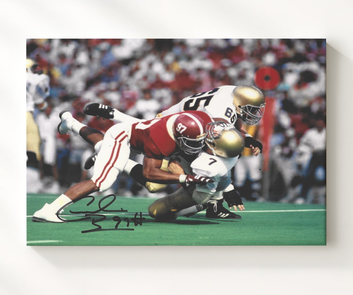 Alabama Football - Cornelius Bennett Backfield Sack Pressure 8x10 Canvas college football wall art