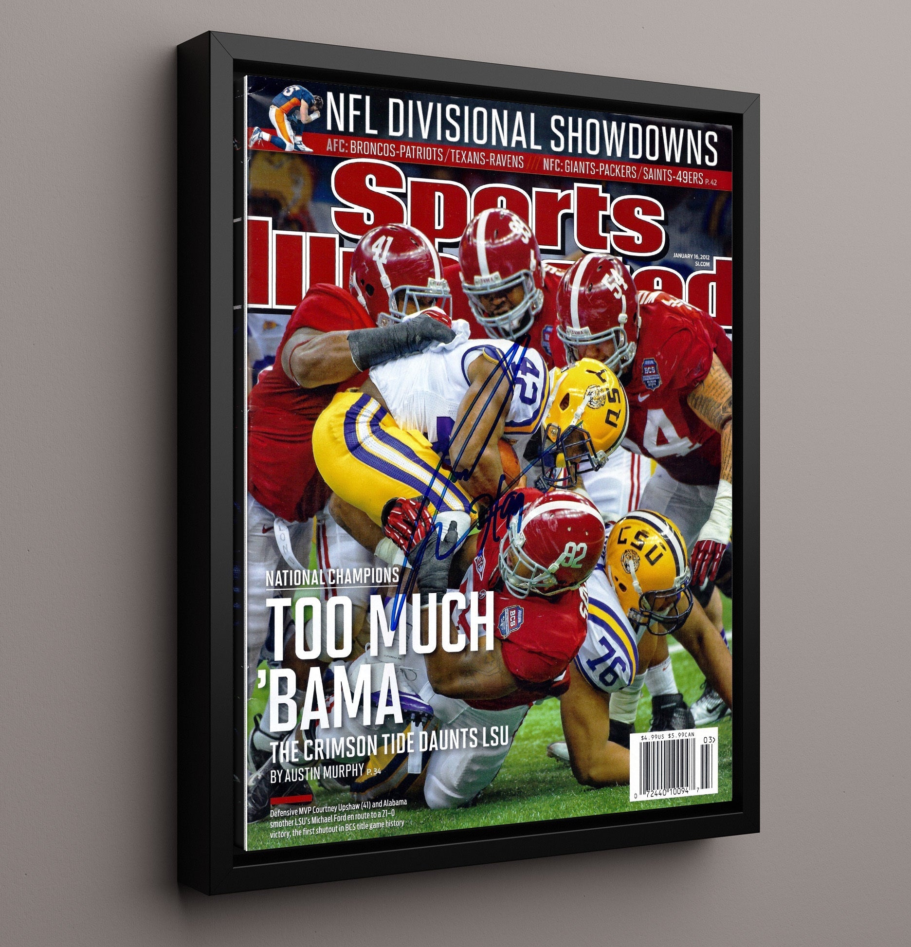 Alabama Football - Crimson Tide - Too Much Bama 8x10 Framed Canvas college football wall art