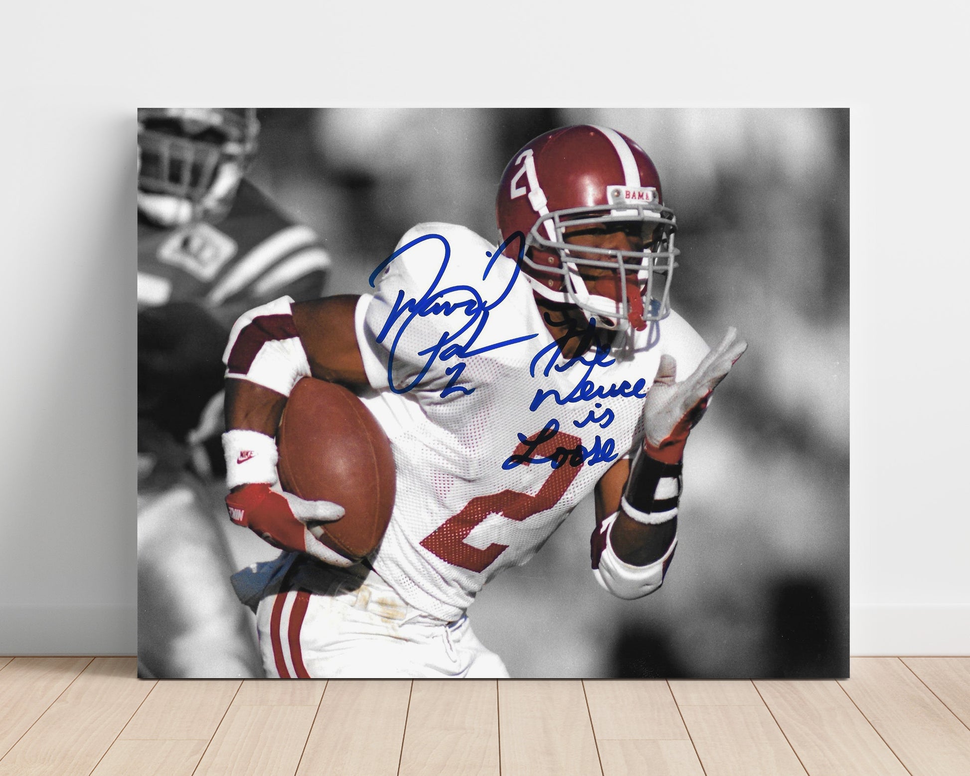 Alabama Football David Palmer Open Field Sprint Deuce Is Loose College Football Wall Art 16x20 Unframed Print wall art print – College Football decor