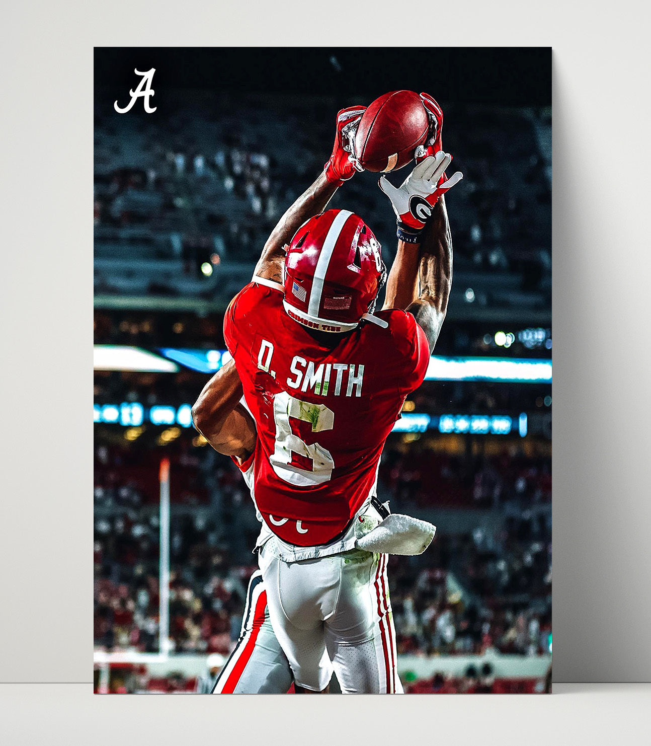 Alabama Football DeVonta Smith Championship Hands College Football Wall Art 16x20 Unframed Print wall art print – College Football decor