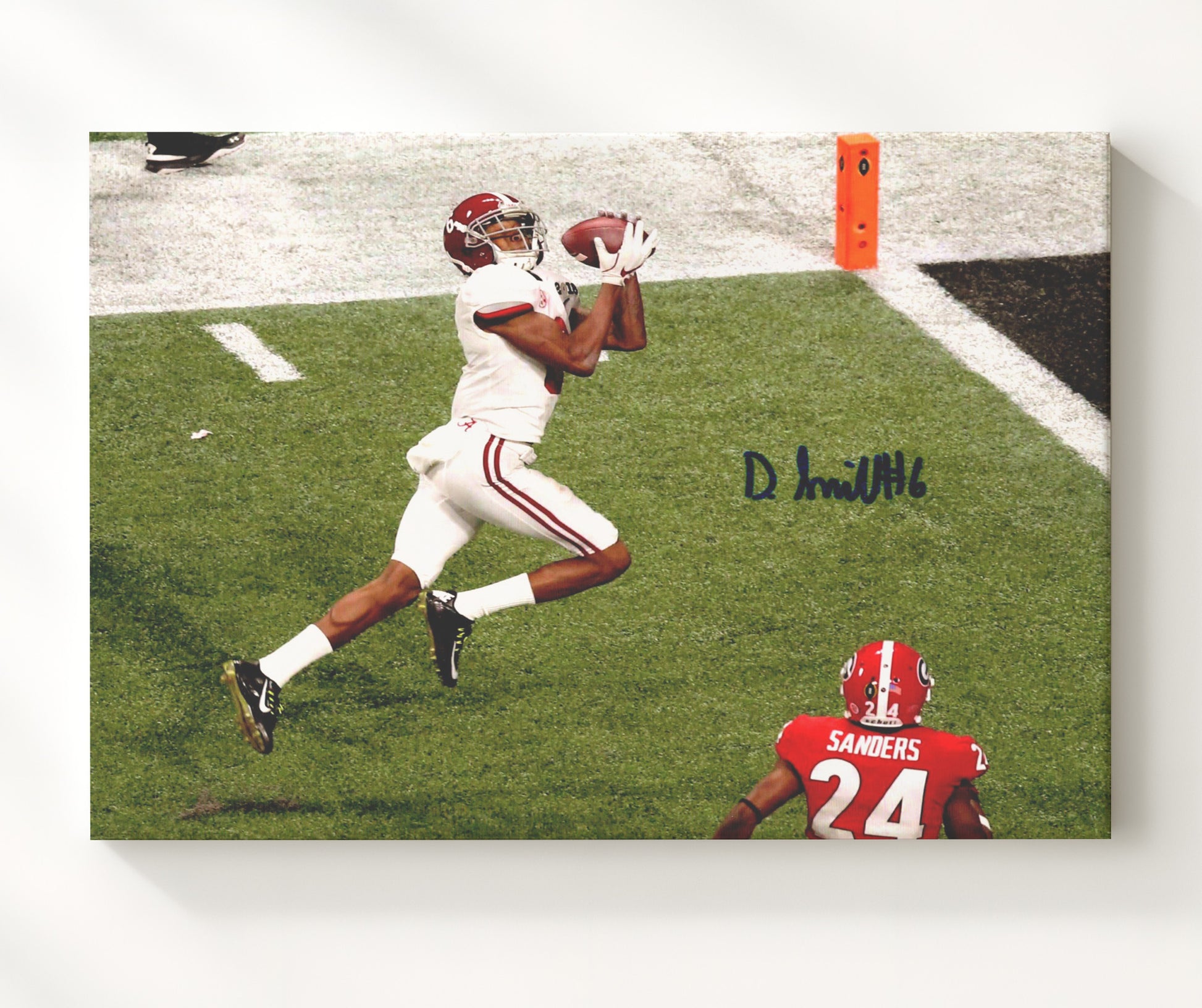 Alabama Football - DeVonta Smith Championship Catch 8x10 Canvas college football wall art