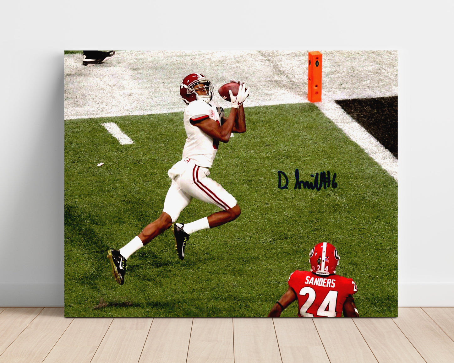 Alabama Football DeVonta Smith Championship Catch College Football Wall Art 16x20 Unframed Print wall art print – College Football decor