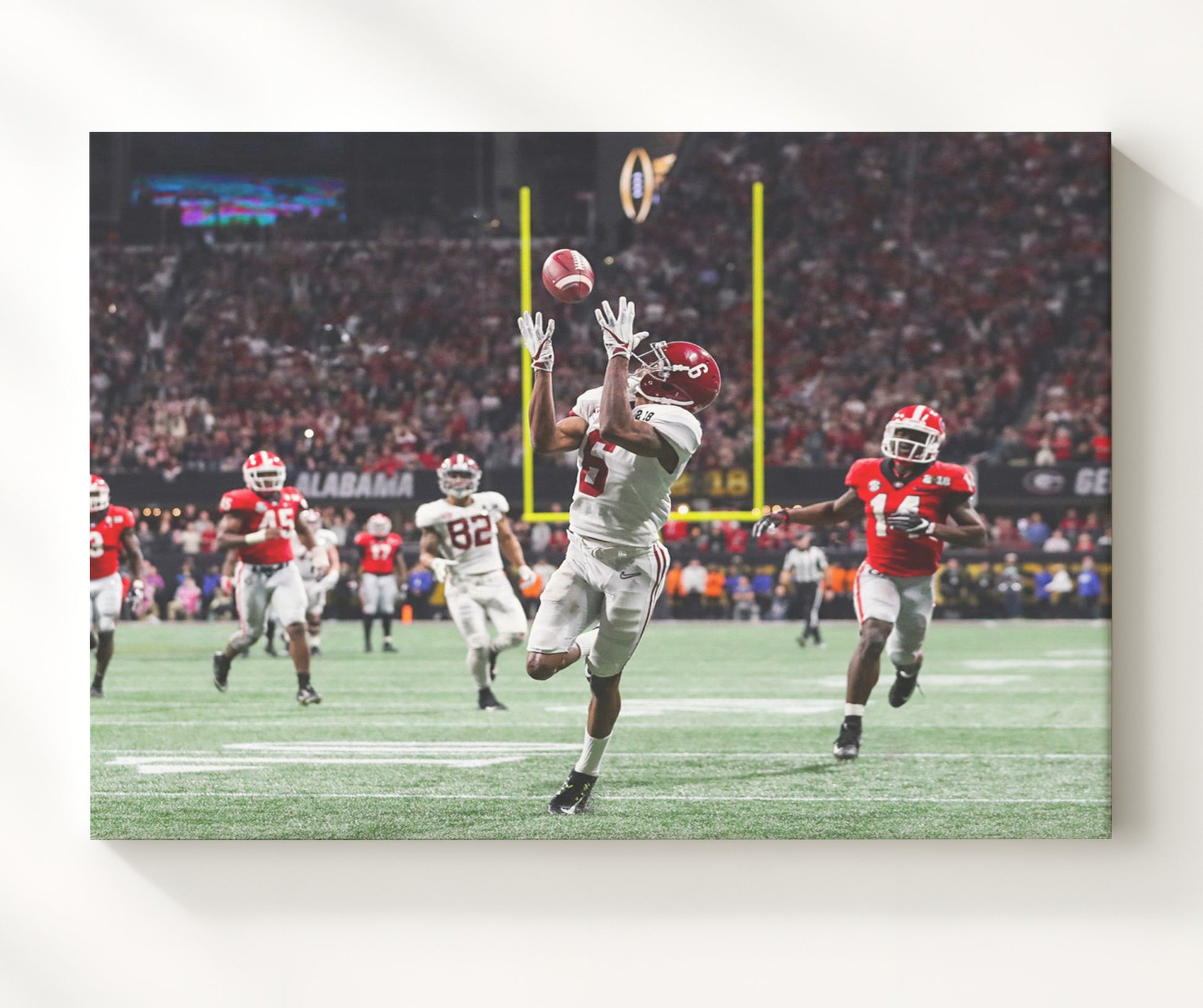Alabama Football - DeVonta Smith Championship Game Winning Catch 8x10 Canvas college football wall art