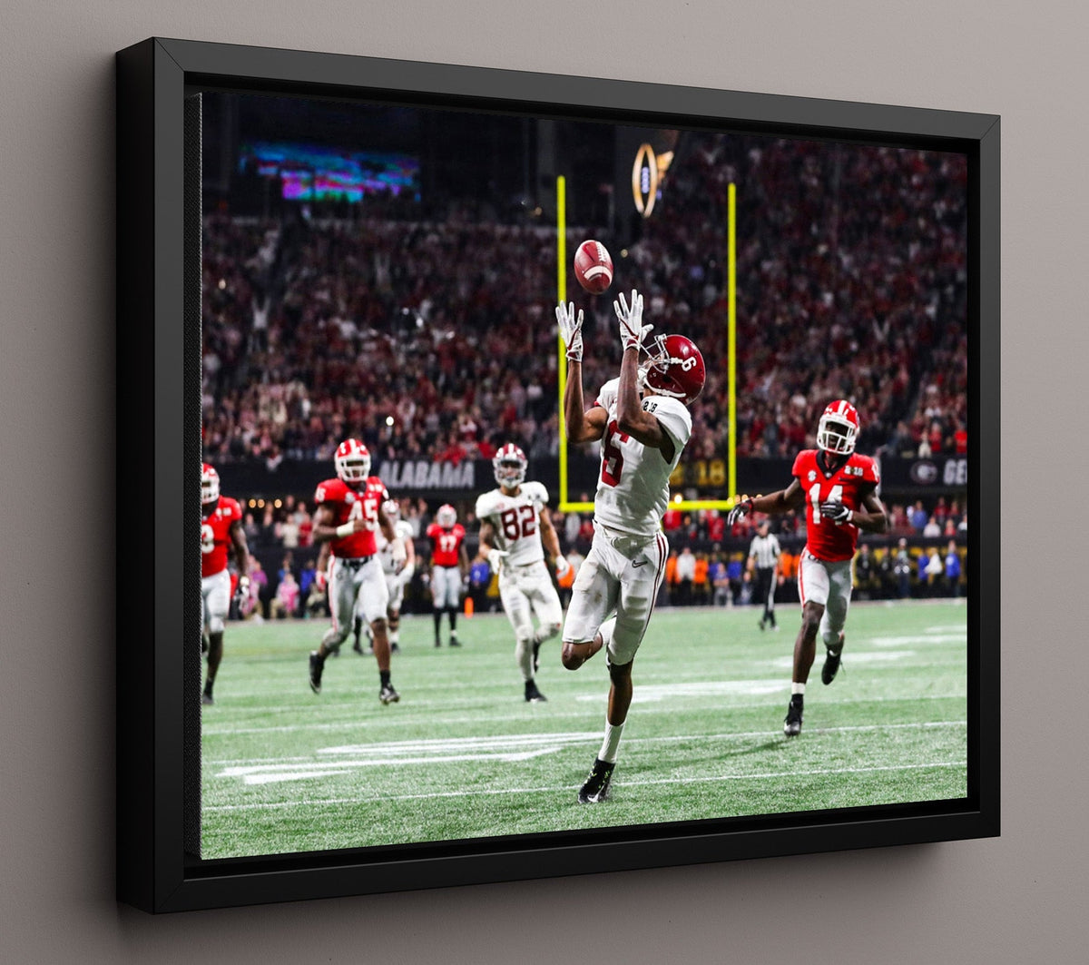 Alabama Football - DeVonta Smith Championship Game Winning Catch 8x10 Framed Canvas college football wall art